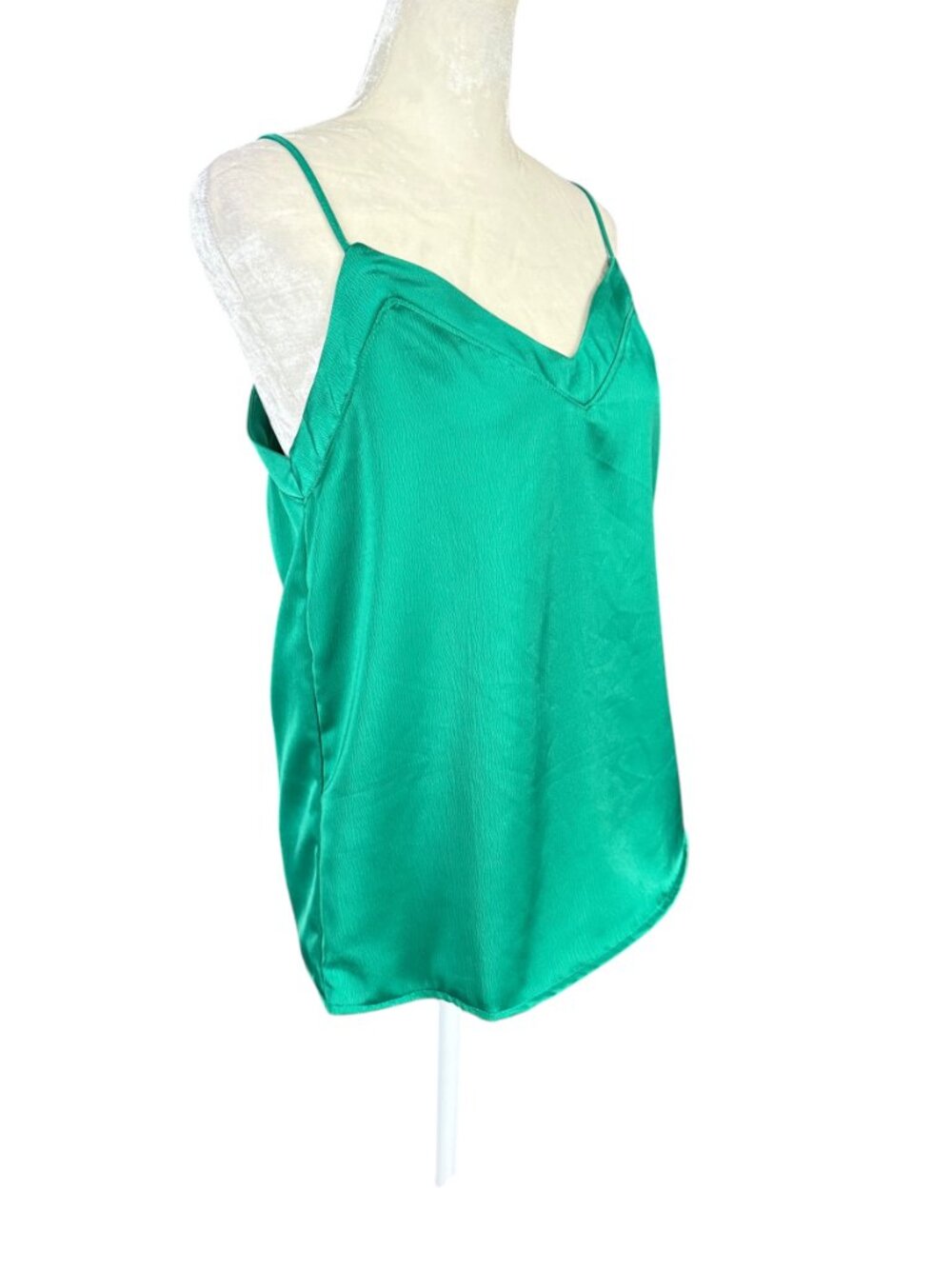 Gibson women's green v-neck pullover cami tank top adjustable straps size PM - Picture 2 of 9